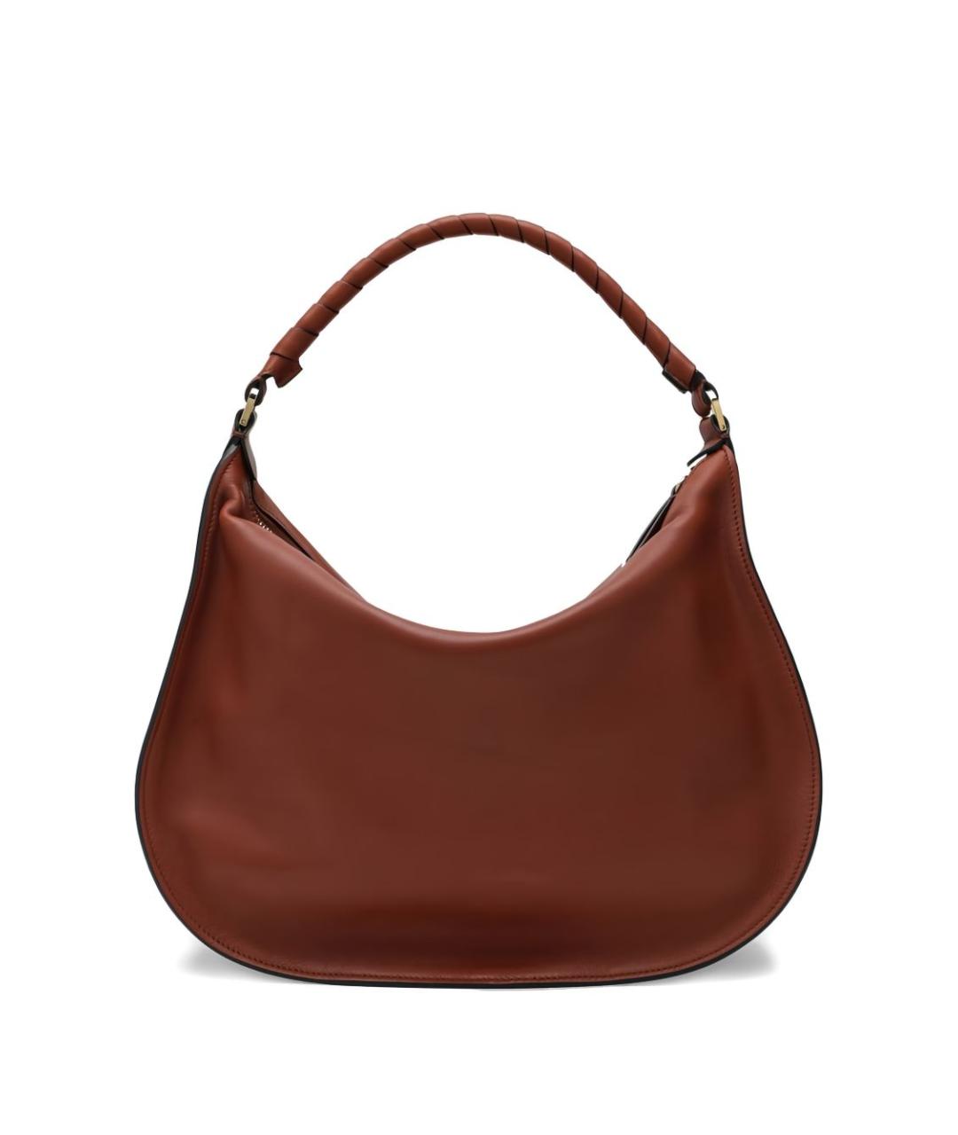 CHLOE Коричневая кожаная сумка через плечо, фото 4