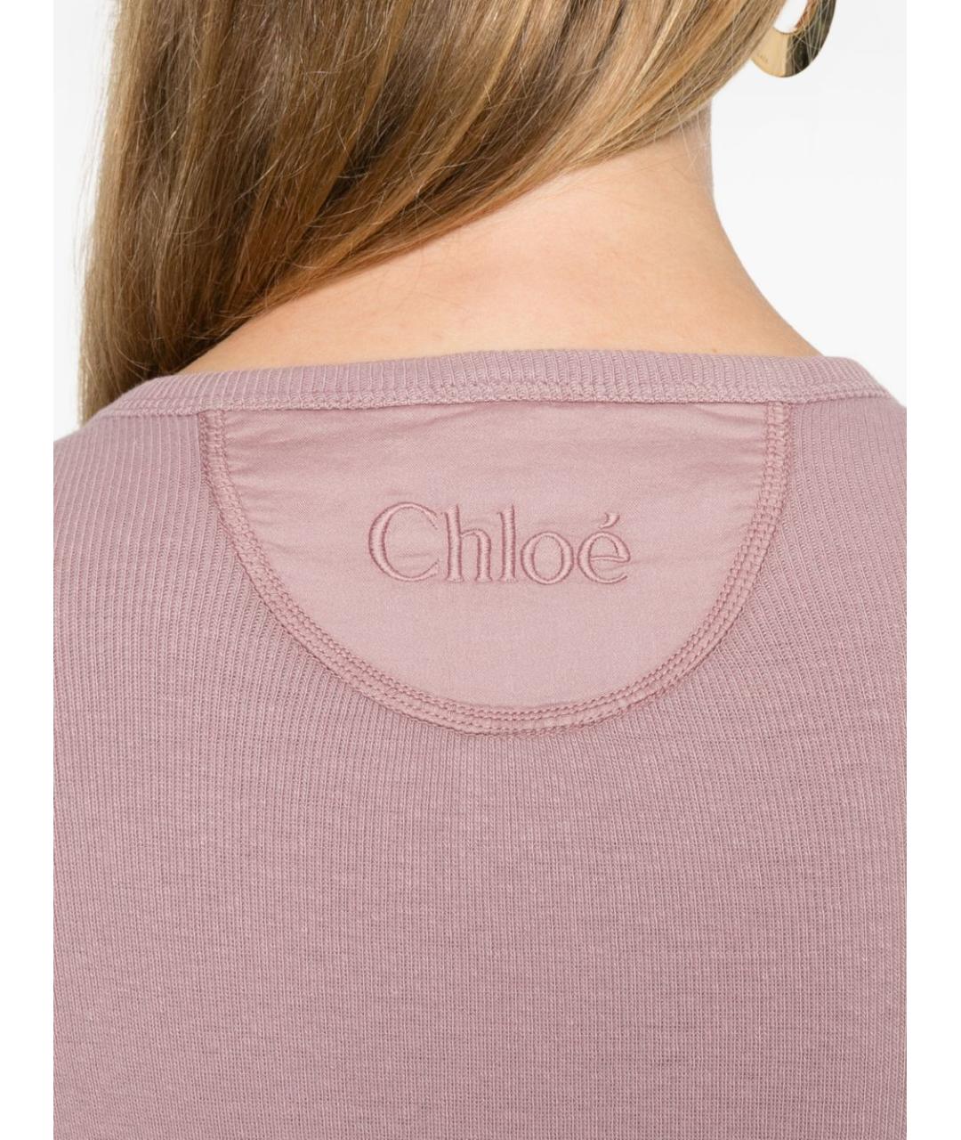 CHLOE Фиолетовый хлопковый джемпер / свитер, фото 2
