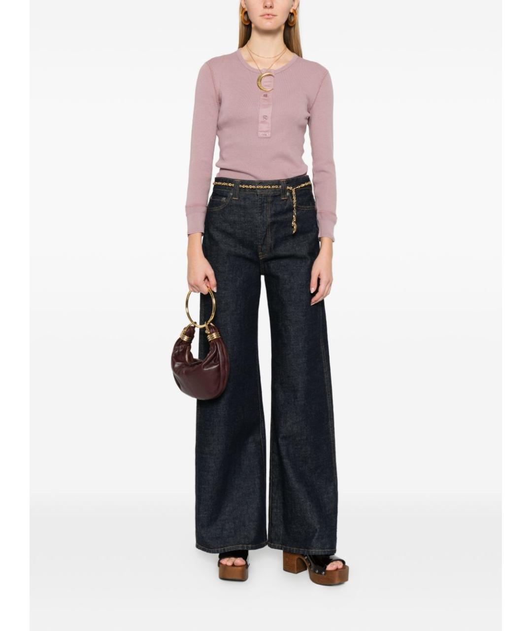 CHLOE Фиолетовый хлопковый джемпер / свитер, фото 3