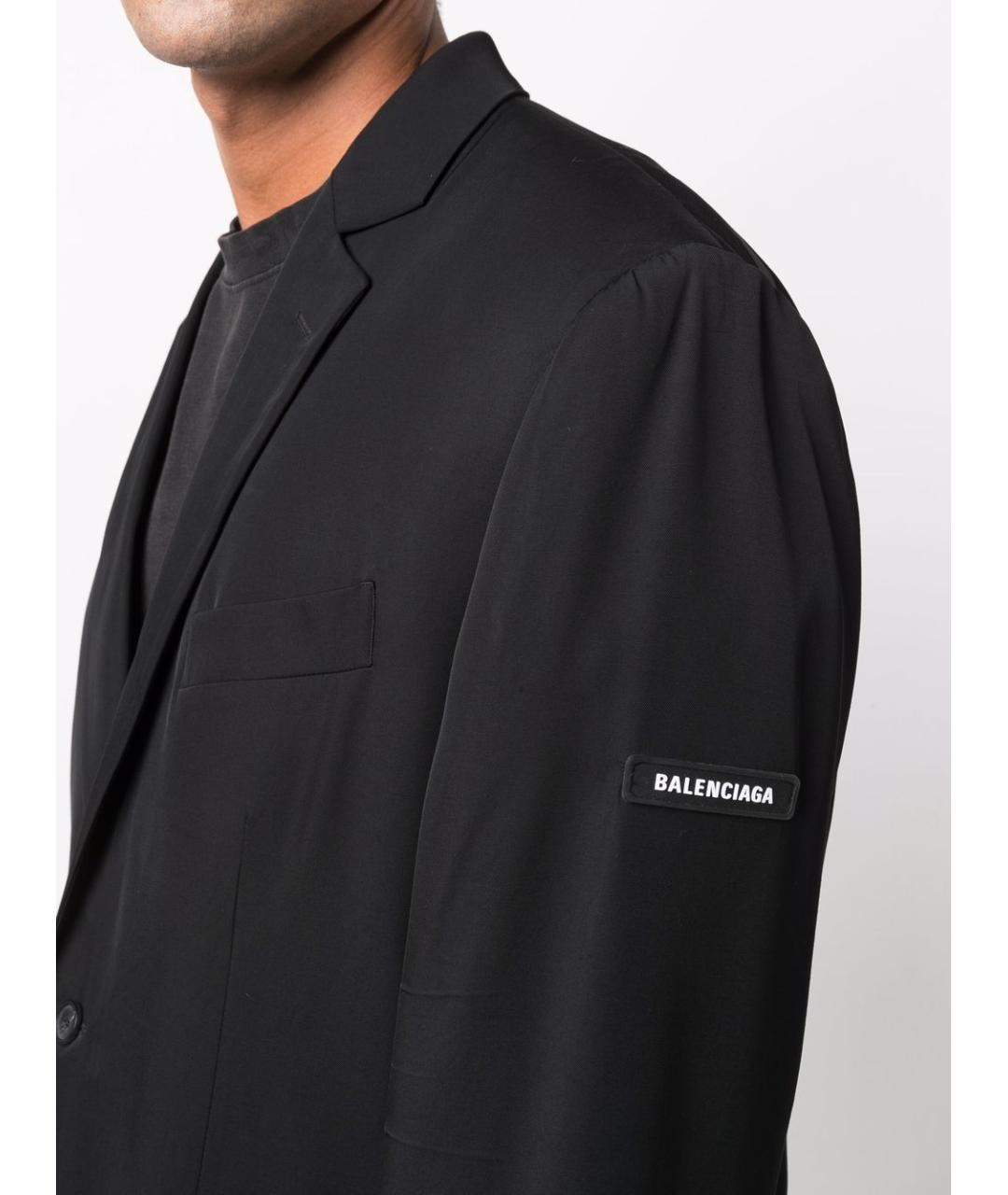 BALENCIAGA Черный вискозный жакет/пиджак, фото 5