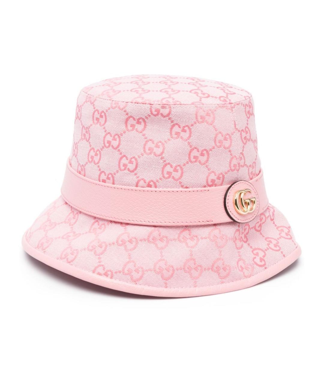GUCCI Розовая кожаная панама, фото 1