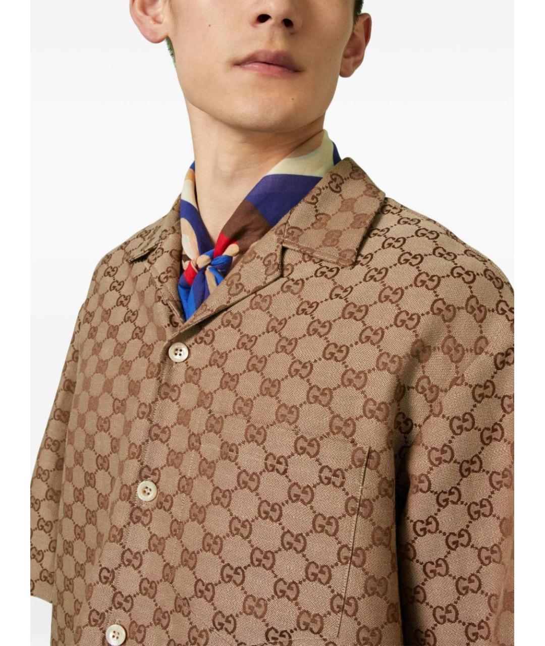 GUCCI Бежевая кэжуал рубашка, фото 3