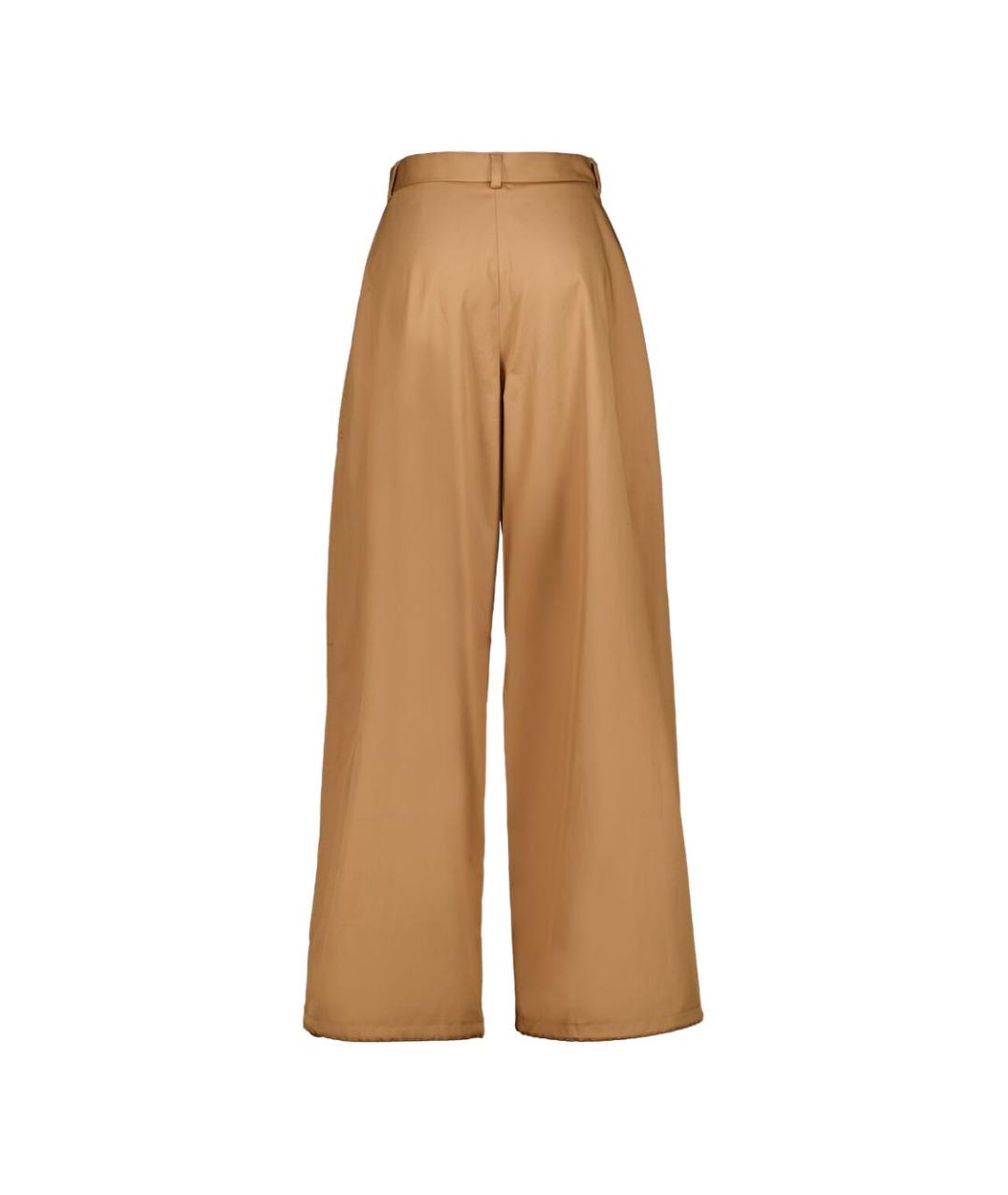 STELLA MCCARTNEY Бежевые хлопковые прямые брюки, фото 4