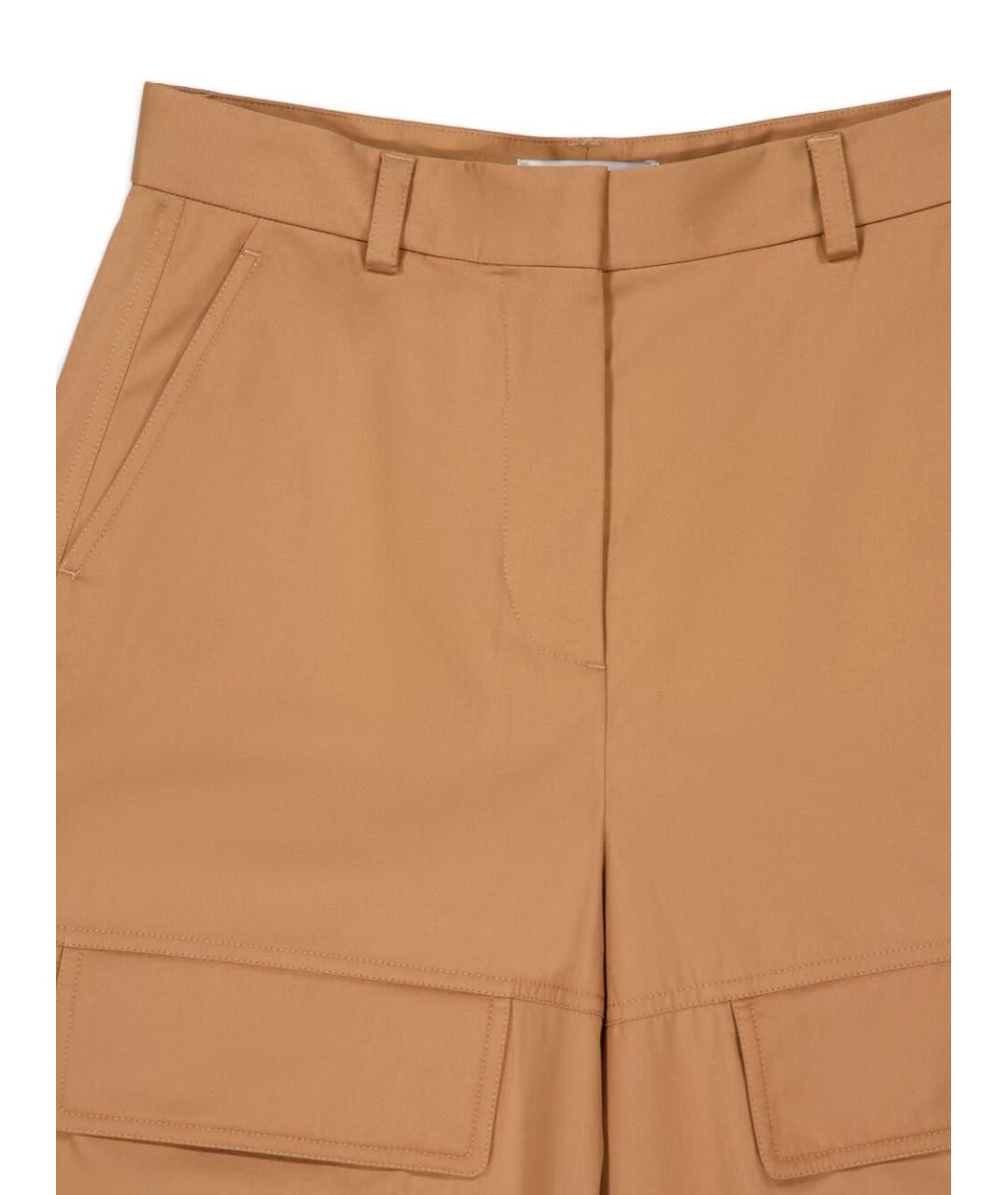 STELLA MCCARTNEY Бежевые хлопковые прямые брюки, фото 2