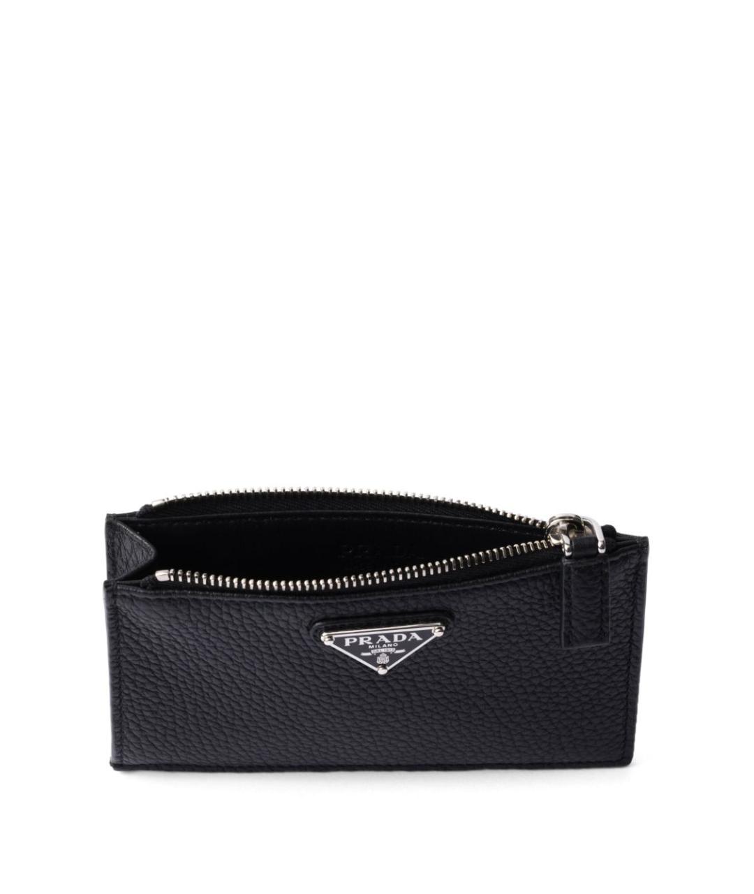 PRADA Черный кожаный кошелек, фото 3