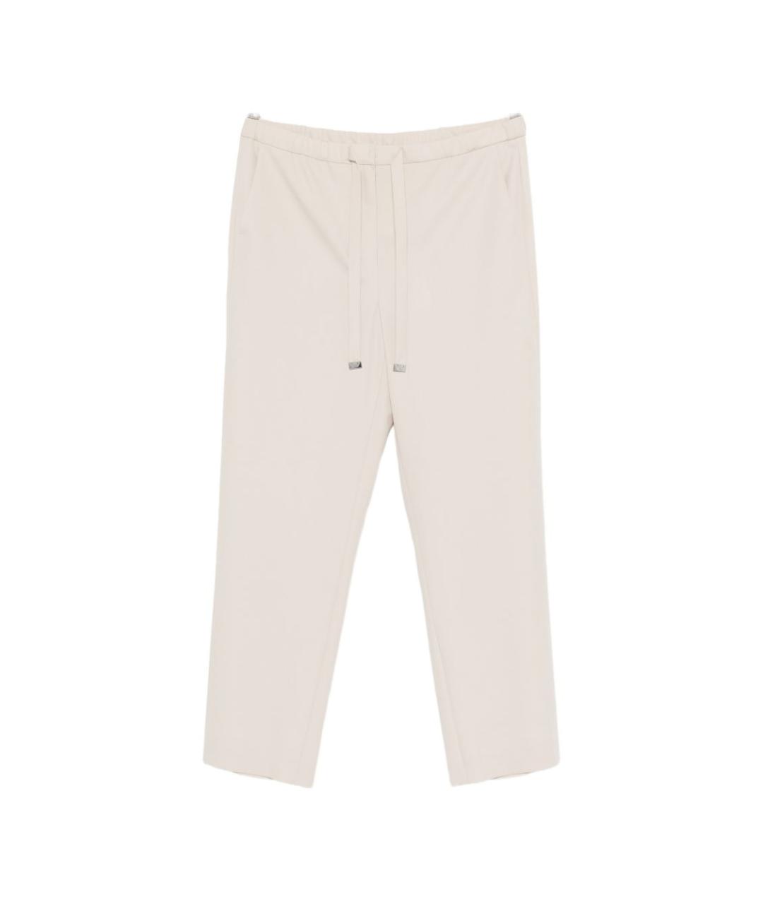 'S MAX MARA Бежевые шерстяные прямые брюки, фото 1