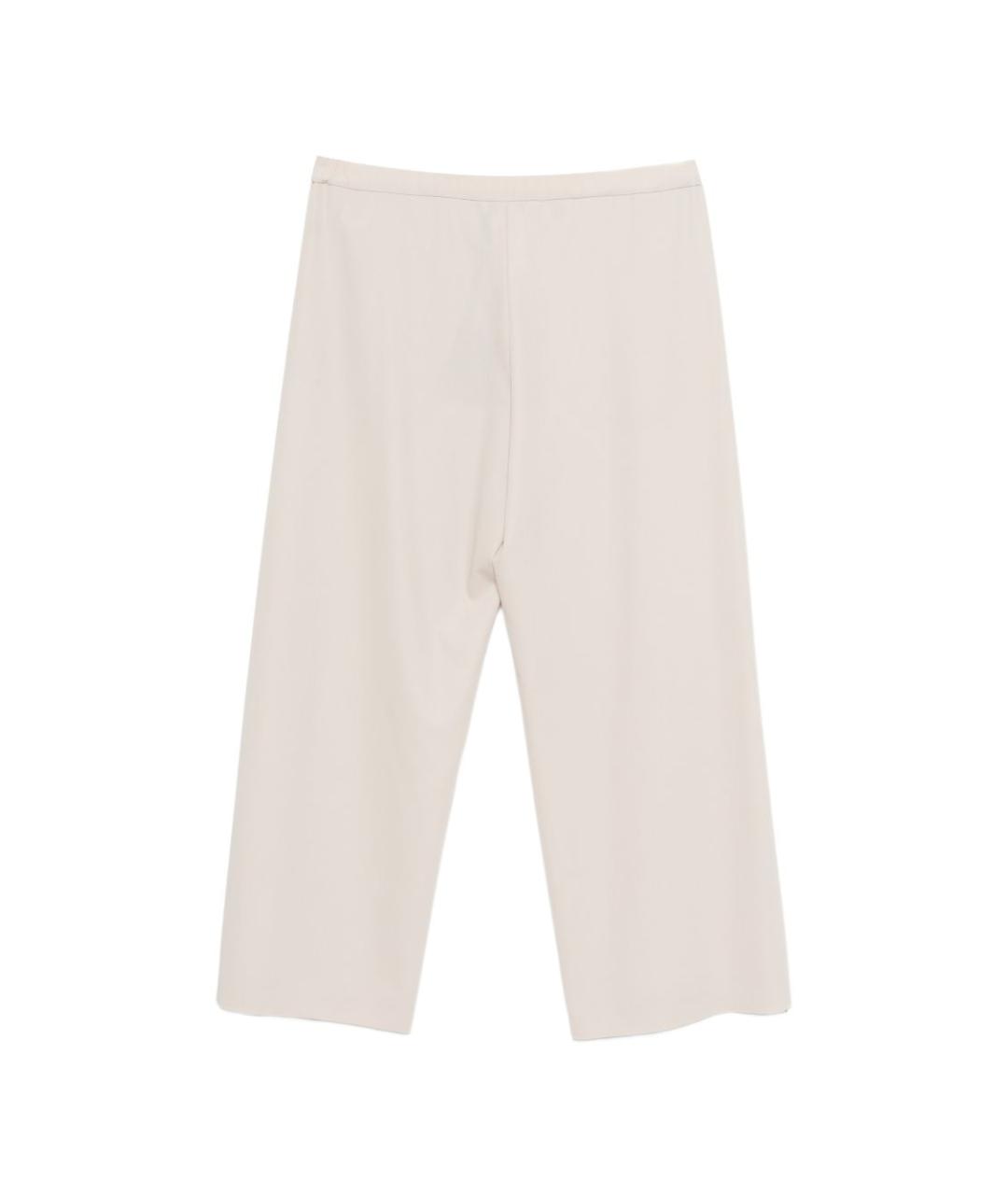 'S MAX MARA Бежевые шерстяные прямые брюки, фото 2