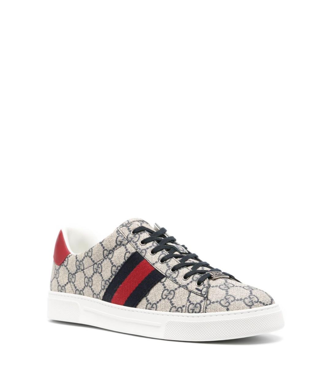 GUCCI Мульти текстильные низкие кроссовки / кеды, фото 3