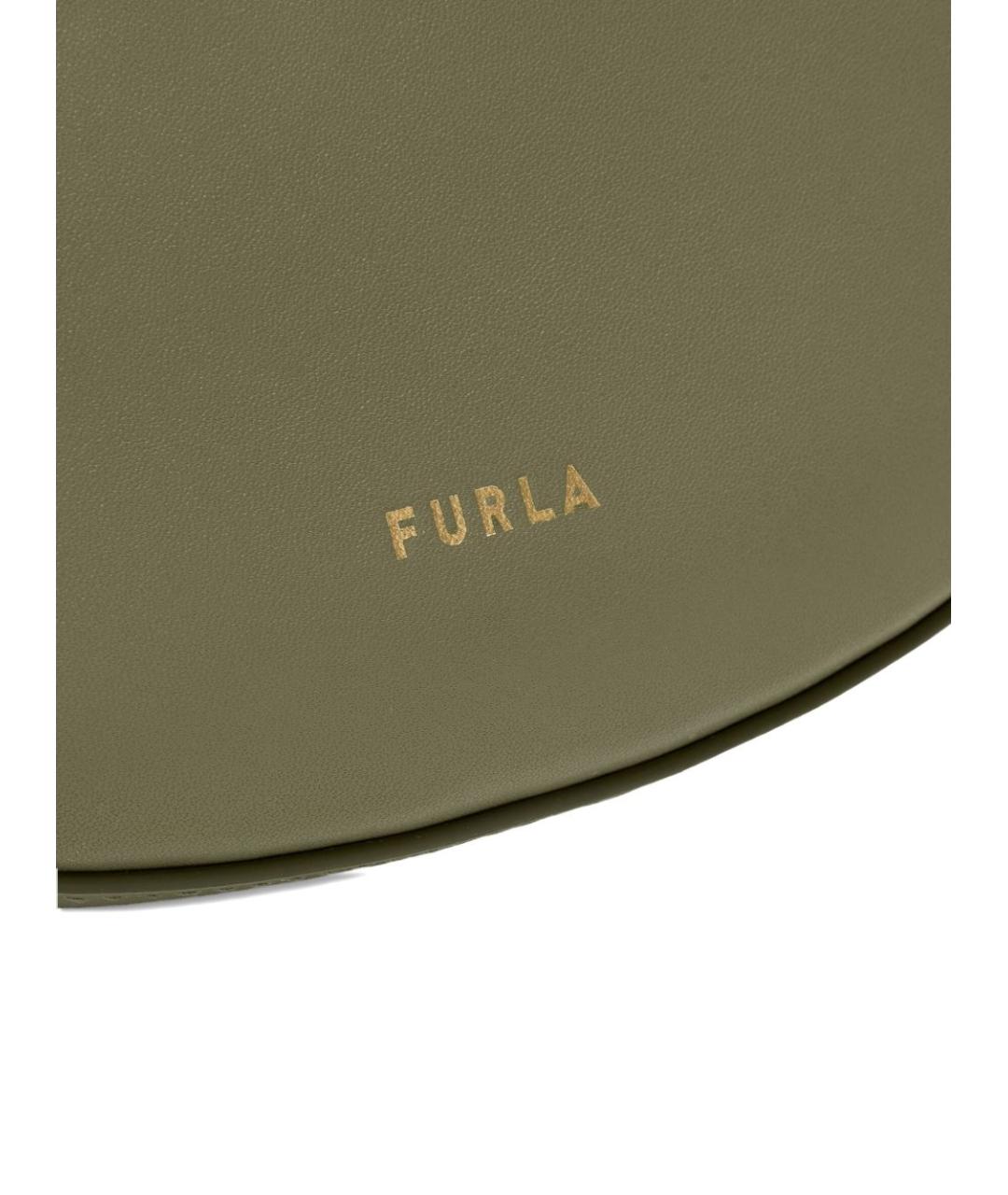 FURLA Зеленая кожаная сумка через плечо, фото 5