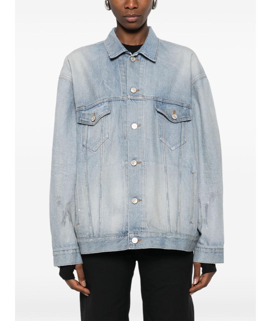 BALENCIAGA Голубая хлопковая куртка, фото 5