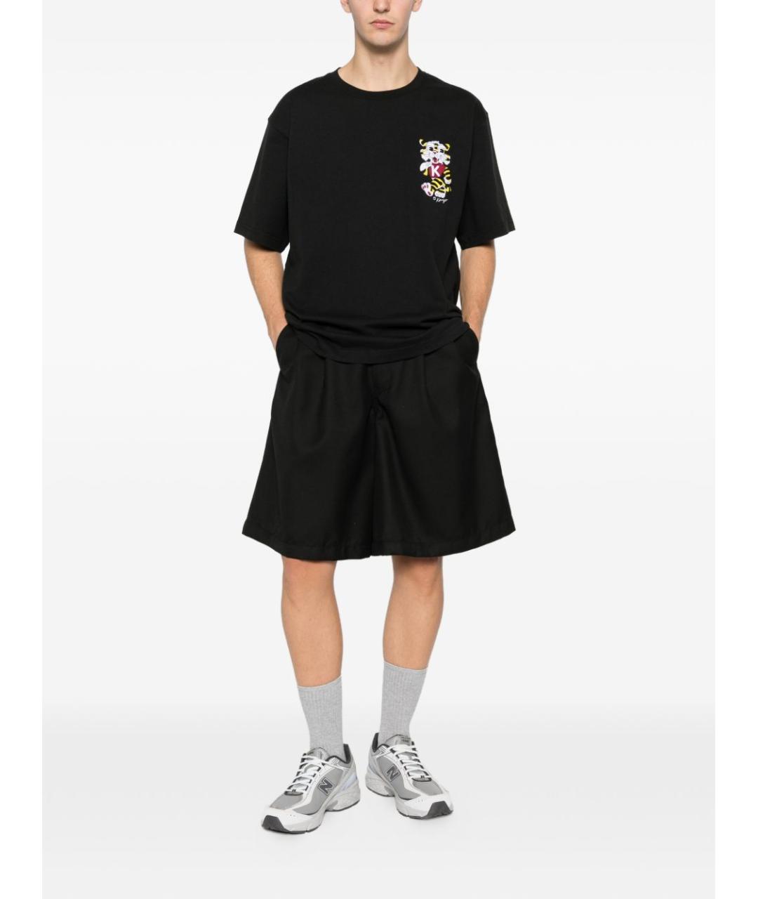 KENZO Черная хлопковая футболка, фото 5