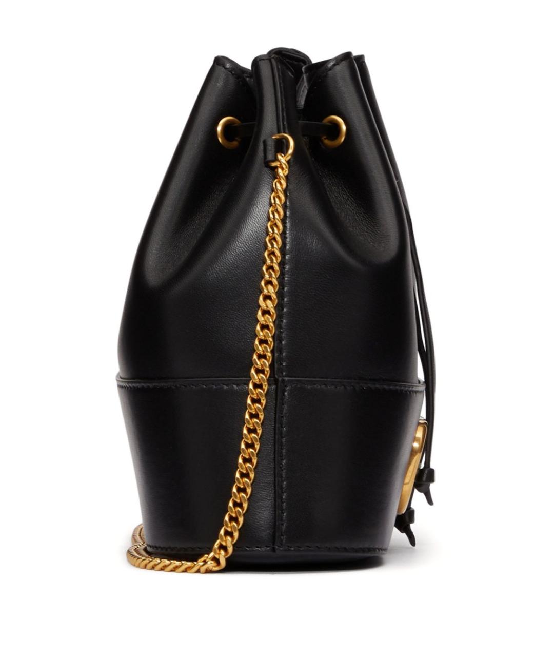 VALENTINO Черная кожаная сумка через плечо, фото 4