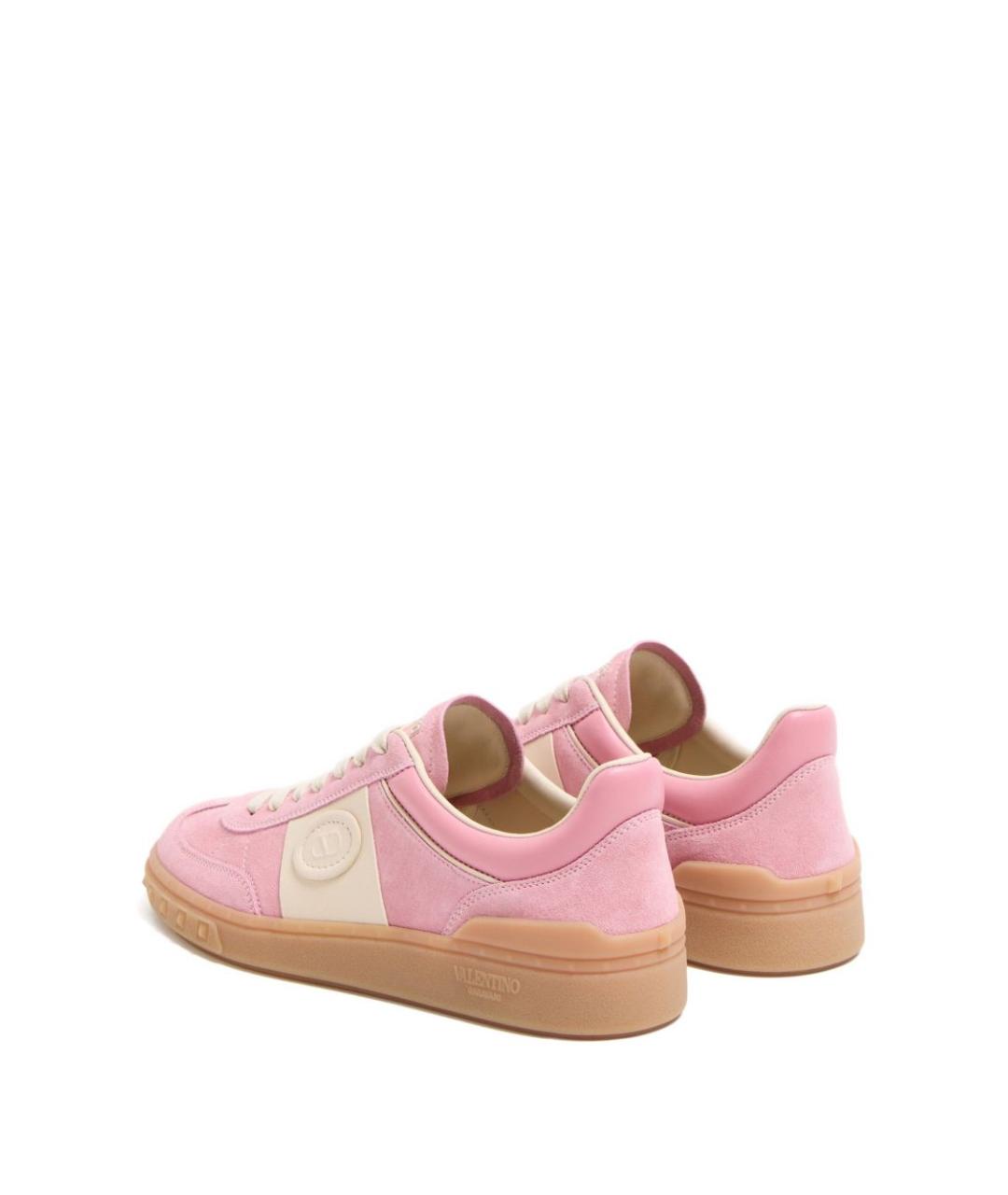 VALENTINO Розовые кожаные кеды, фото 4
