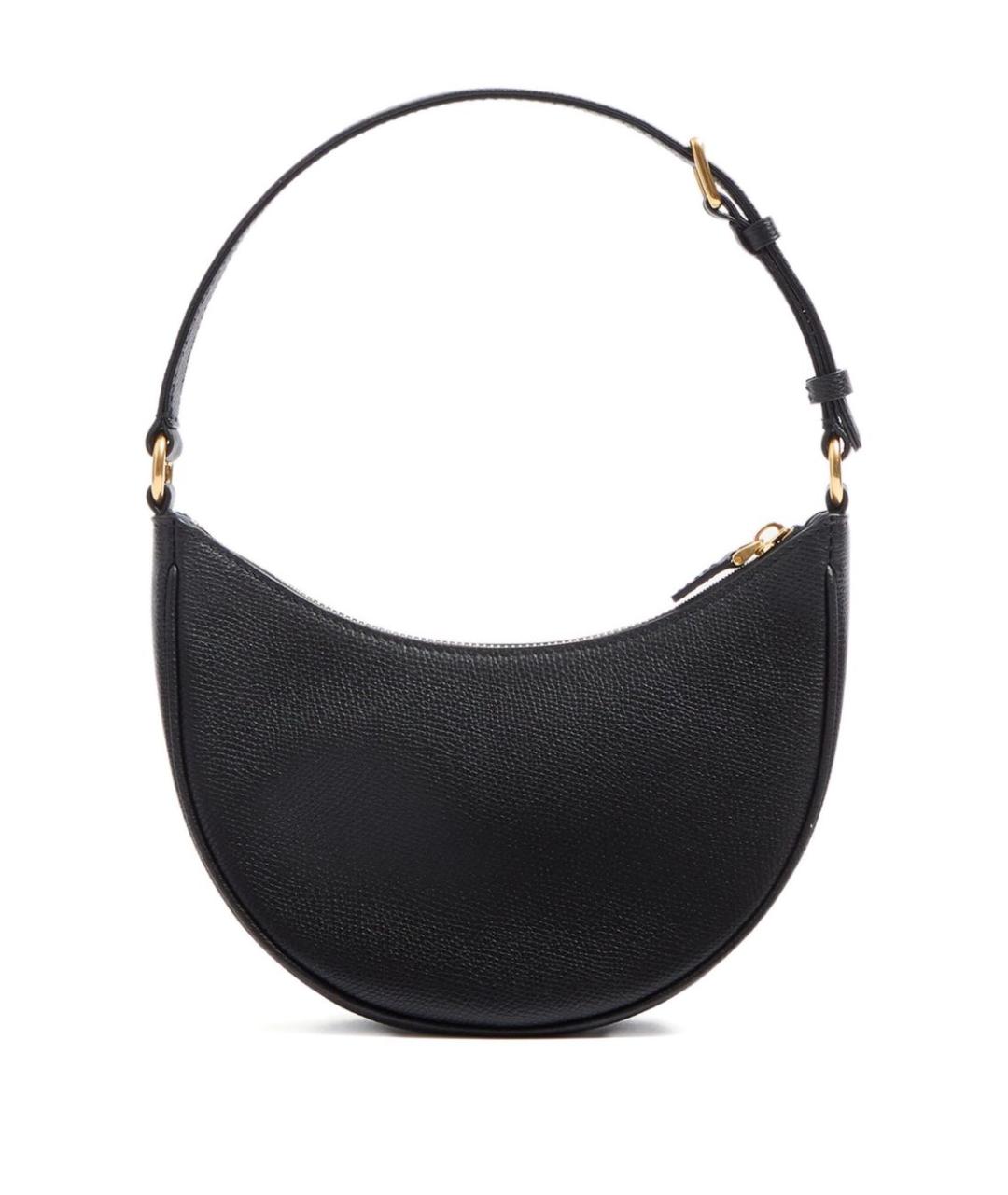 VALENTINO Черная кожаная сумка с короткими ручками, фото 6