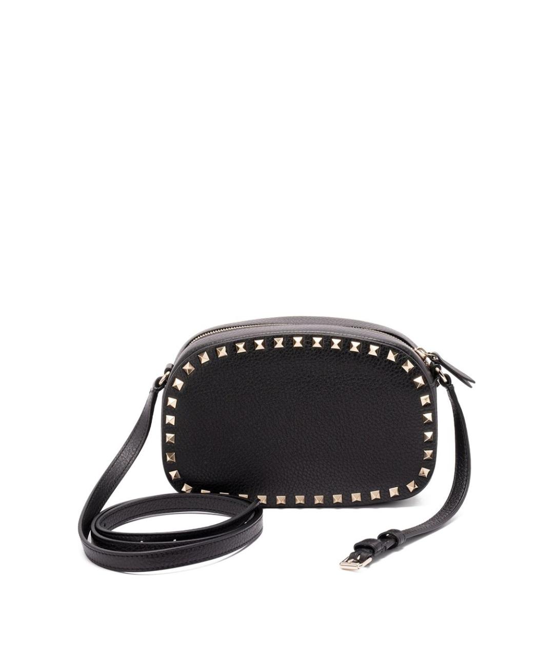 VALENTINO Черная кожаная сумка через плечо, фото 2