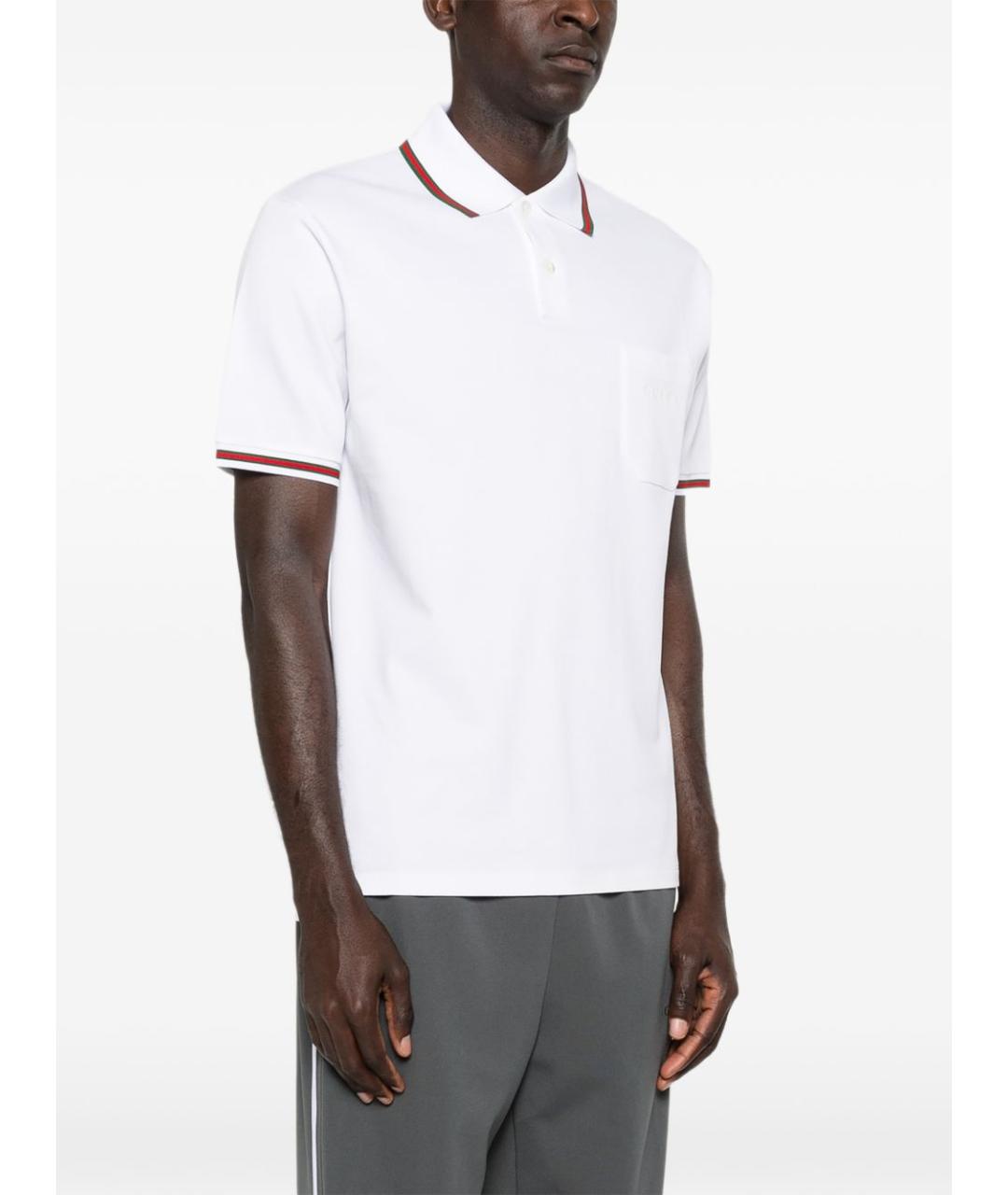 GUCCI Белая хлопковая футболка, фото 4