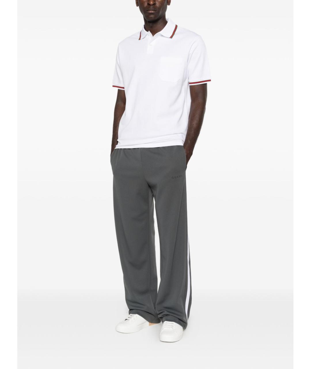 GUCCI Белая хлопковая футболка, фото 2