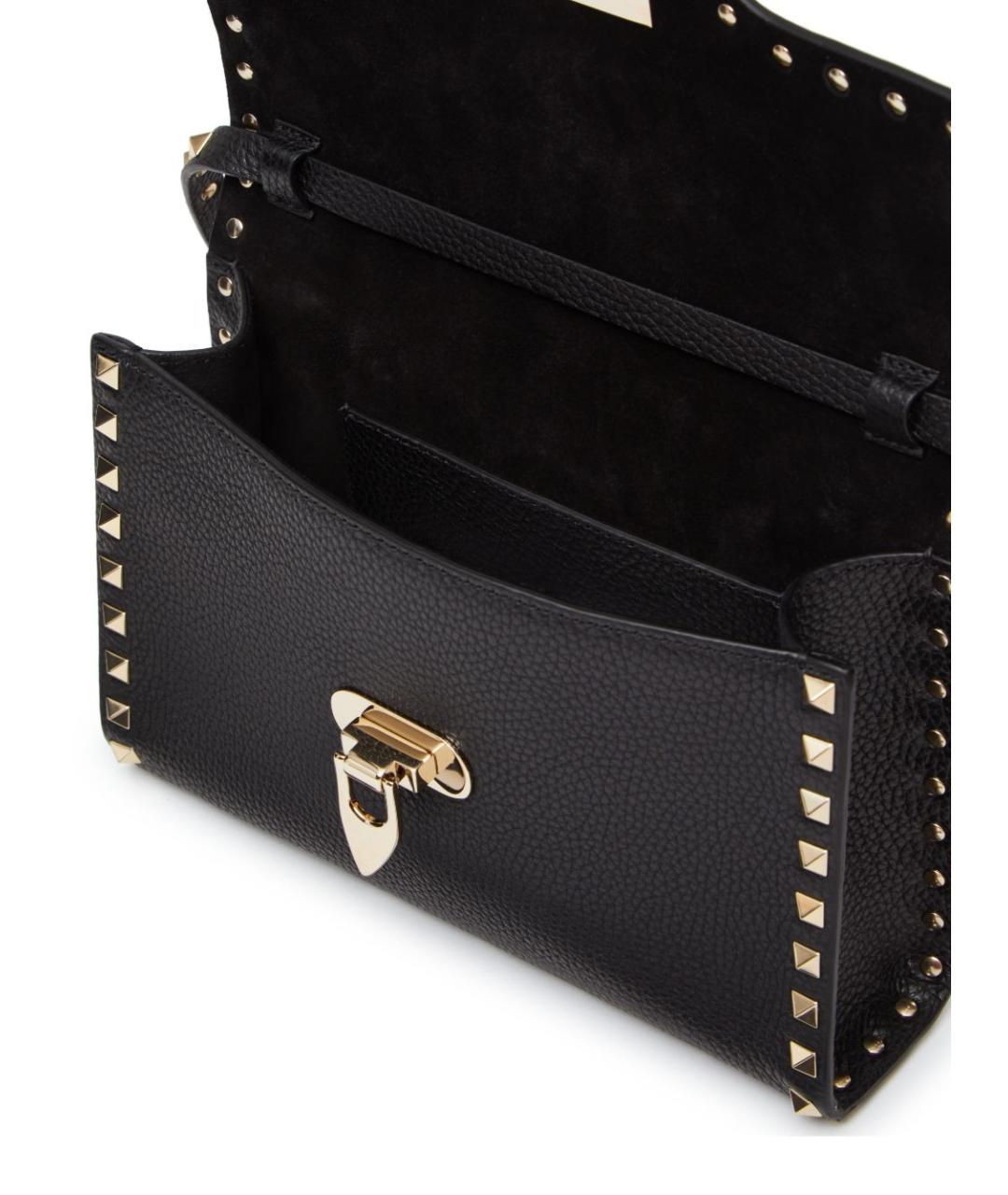 VALENTINO Черная кожаная сумка через плечо, фото 7