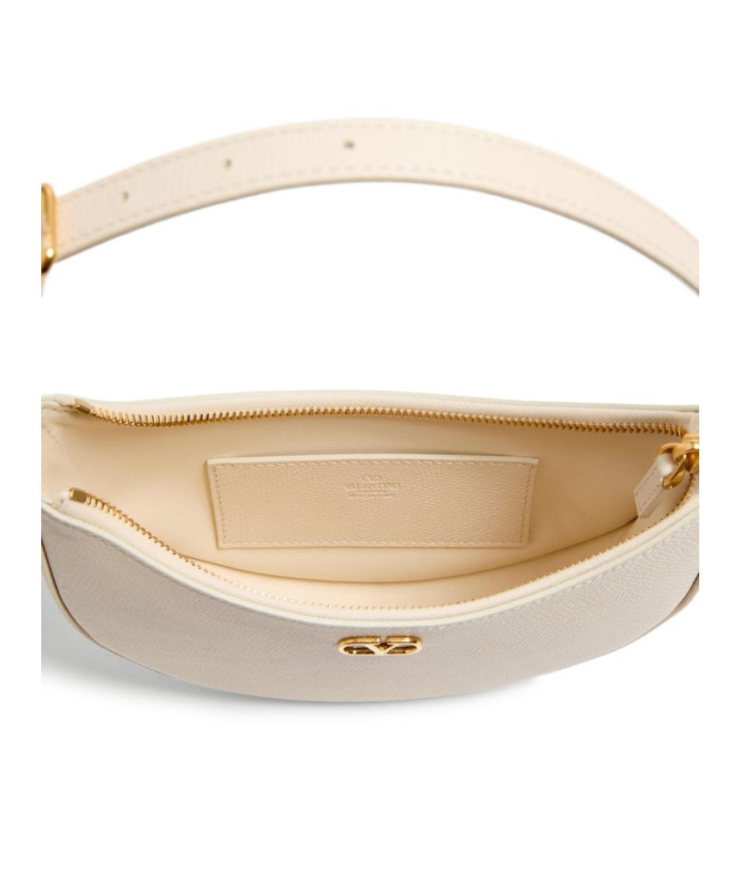 VALENTINO Бежевая кожаная сумка через плечо, фото 2