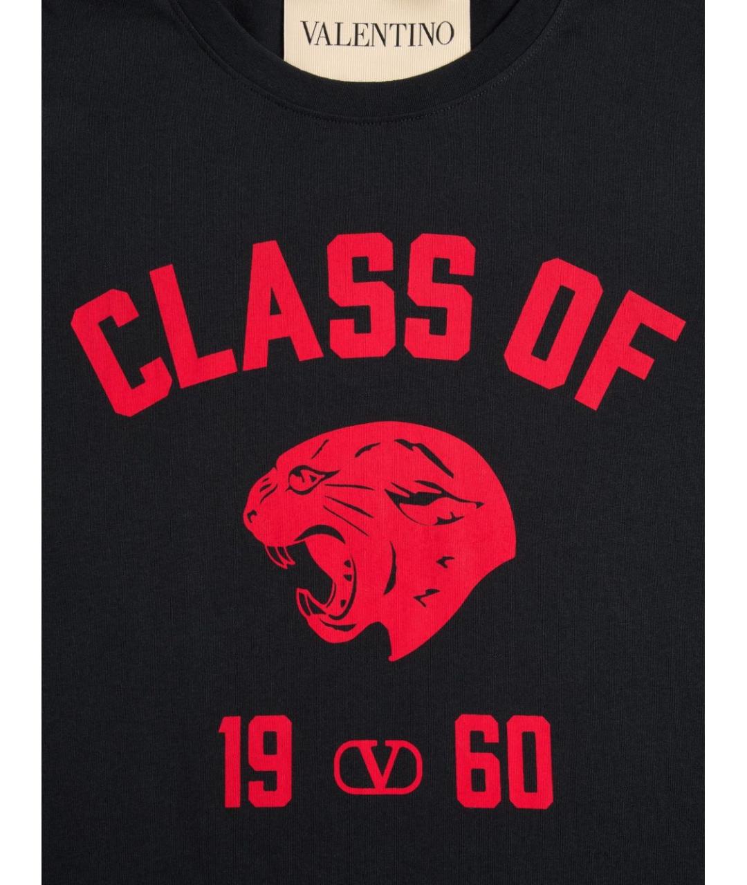 VALENTINO Черная хлопковая футболка, фото 4