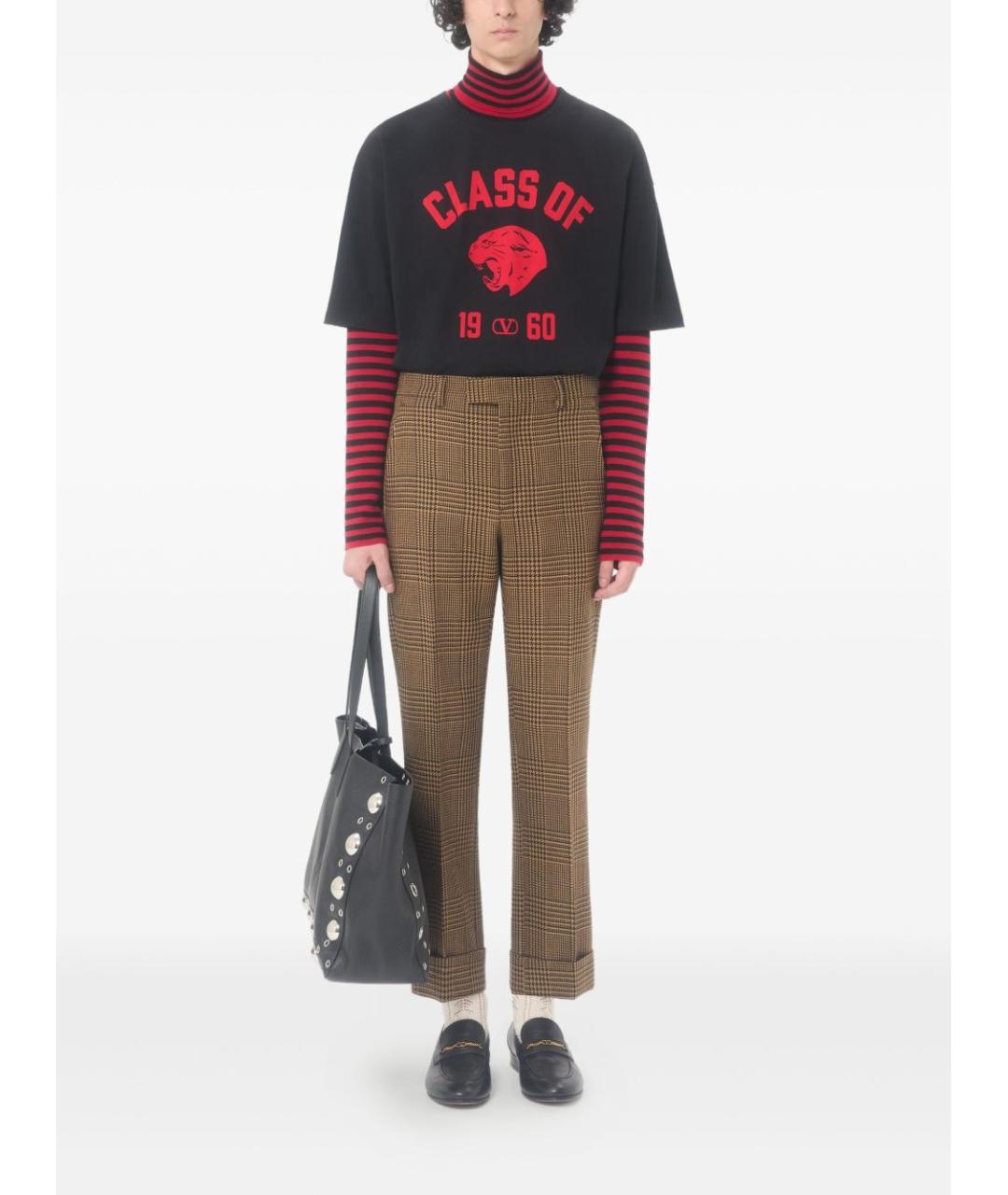 VALENTINO Черная хлопковая футболка, фото 2