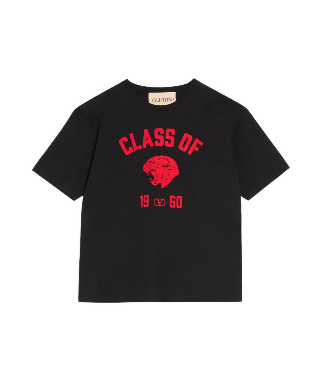 VALENTINO Черная хлопковая футболка, фото 1