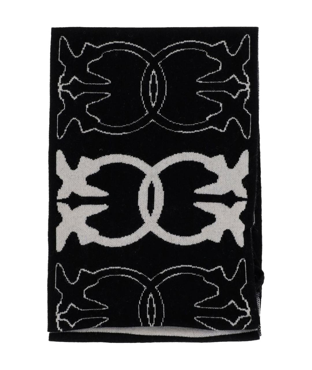 PINKO Черный шерстяной шарф, фото 1