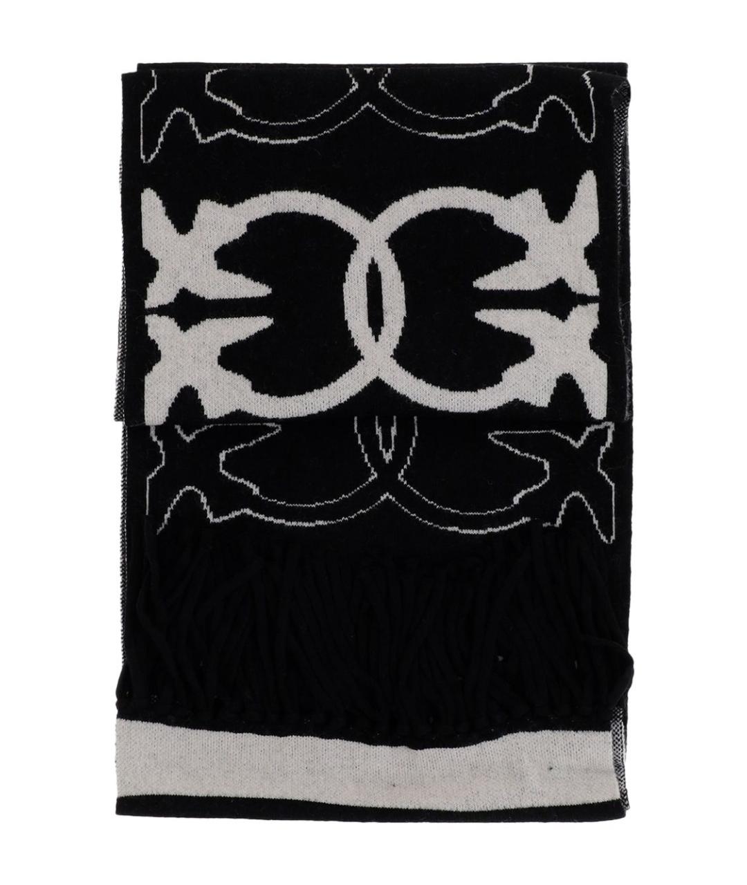 PINKO Черный шерстяной шарф, фото 2
