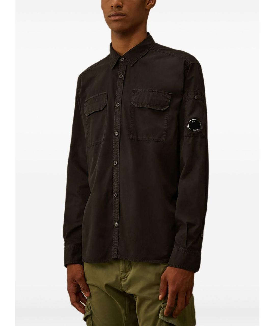 CP COMPANY Коричневая хлопковая кэжуал рубашка, фото 2