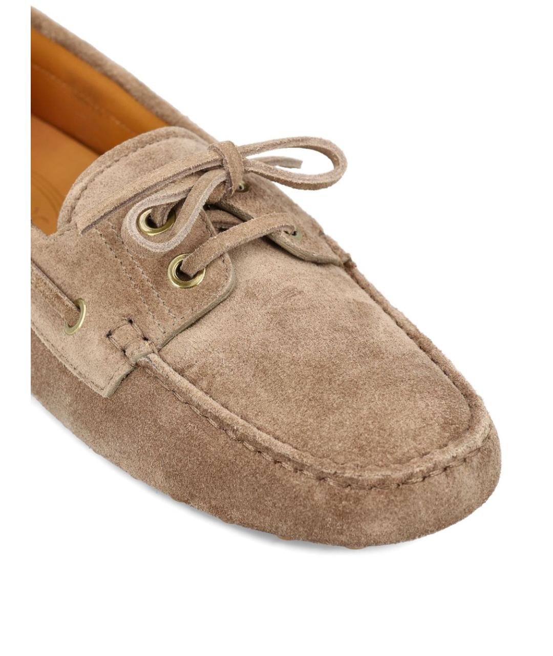 TOD'S Бежевые кожаные балетки, фото 3