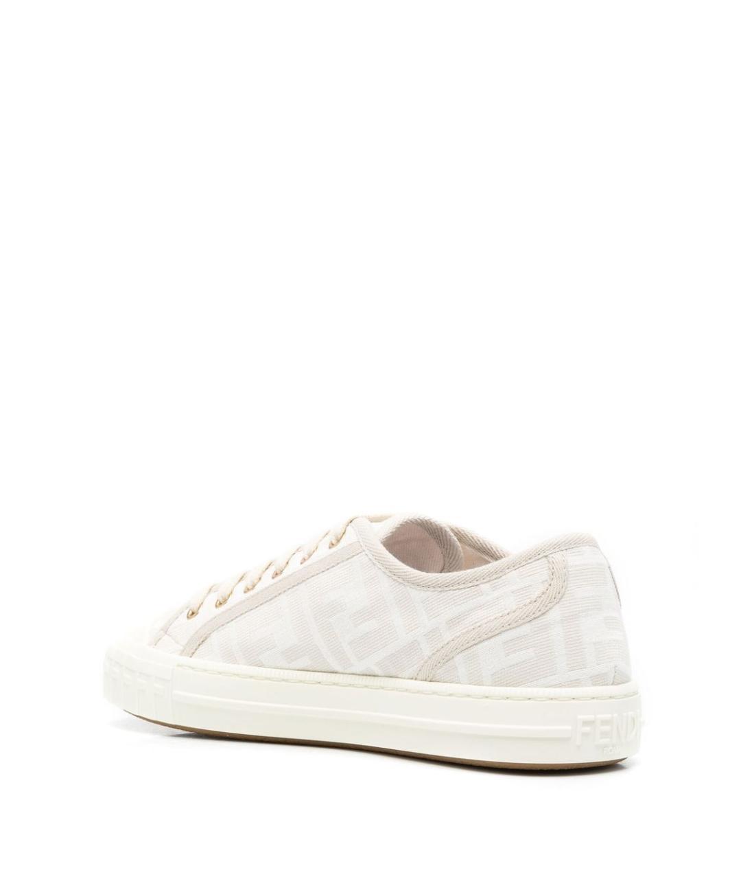 FENDI Белые текстильные кеды, фото 3