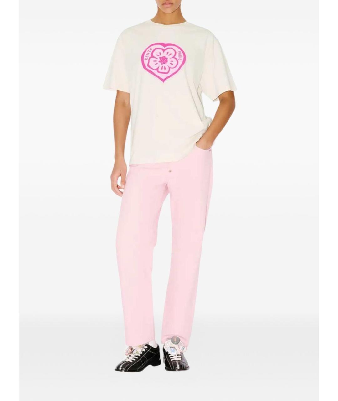 KENZO Белая хлопковая футболка, фото 2