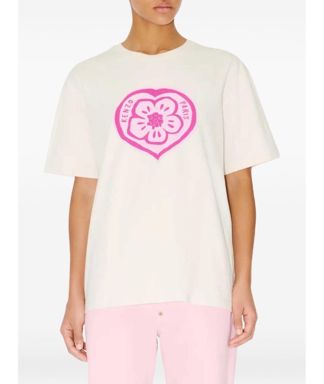 KENZO Белая хлопковая футболка, фото 5