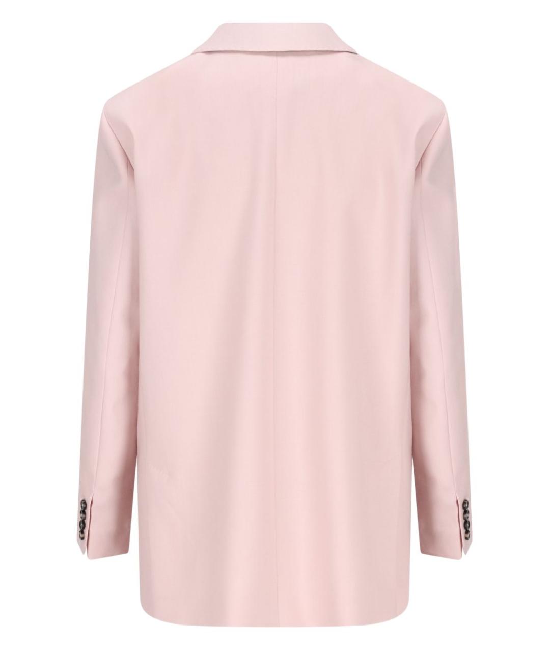 MAX MARA Розовый шерстяной жакет/пиджак, фото 3