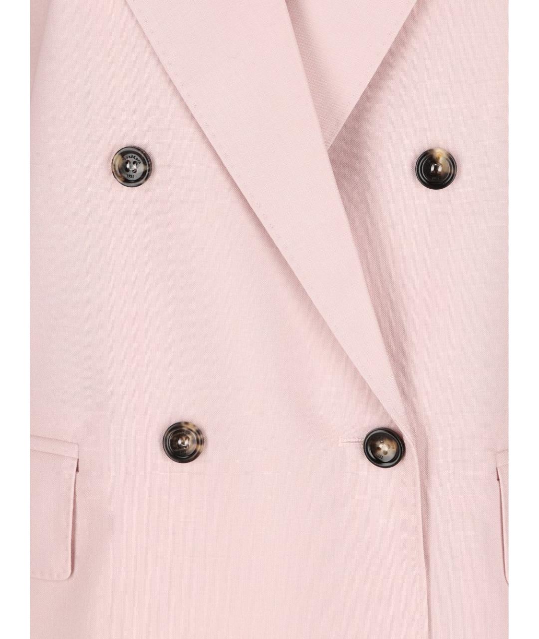 MAX MARA Розовый шерстяной жакет/пиджак, фото 2