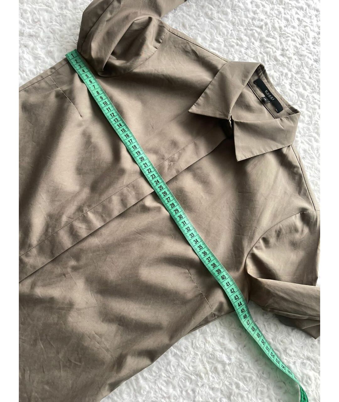 GUCCI Коричневая хлопковая рубашка, фото 6