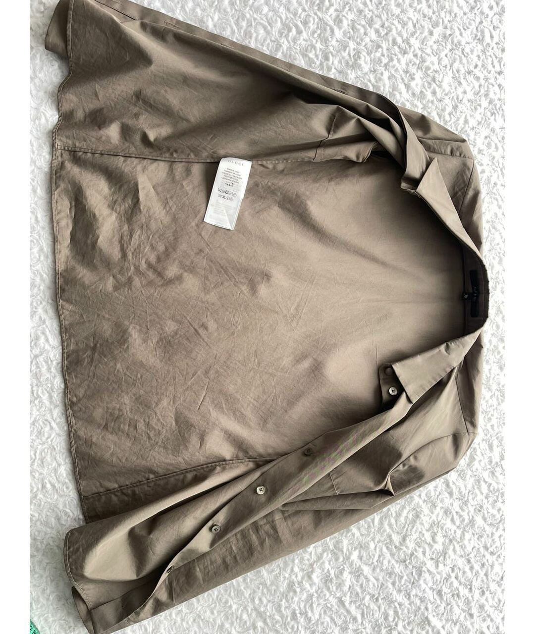 GUCCI Коричневая хлопковая рубашка, фото 3