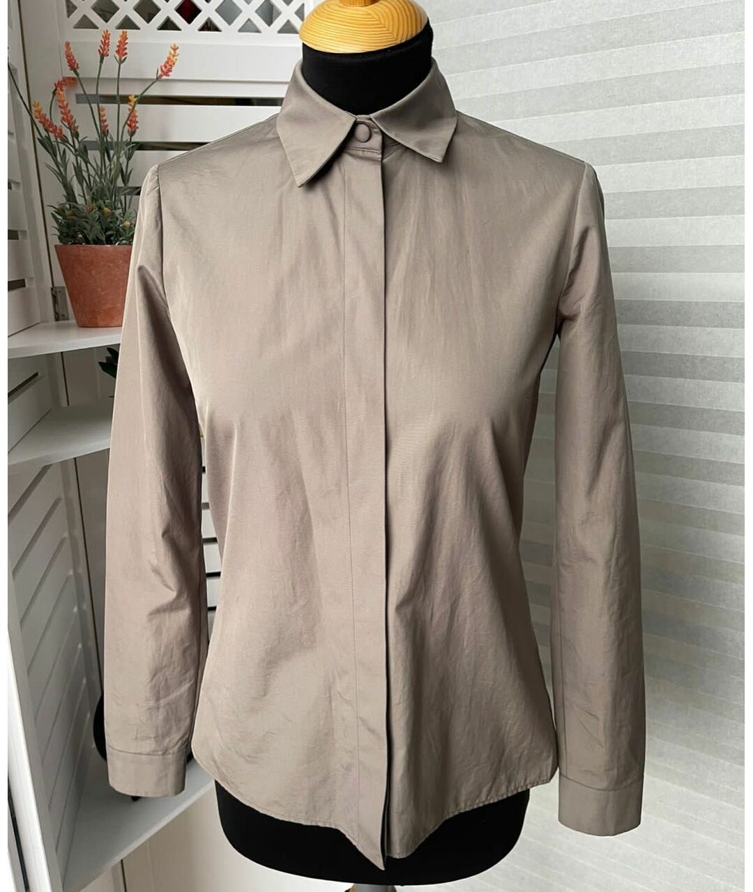 GUCCI Коричневая хлопковая рубашка, фото 9