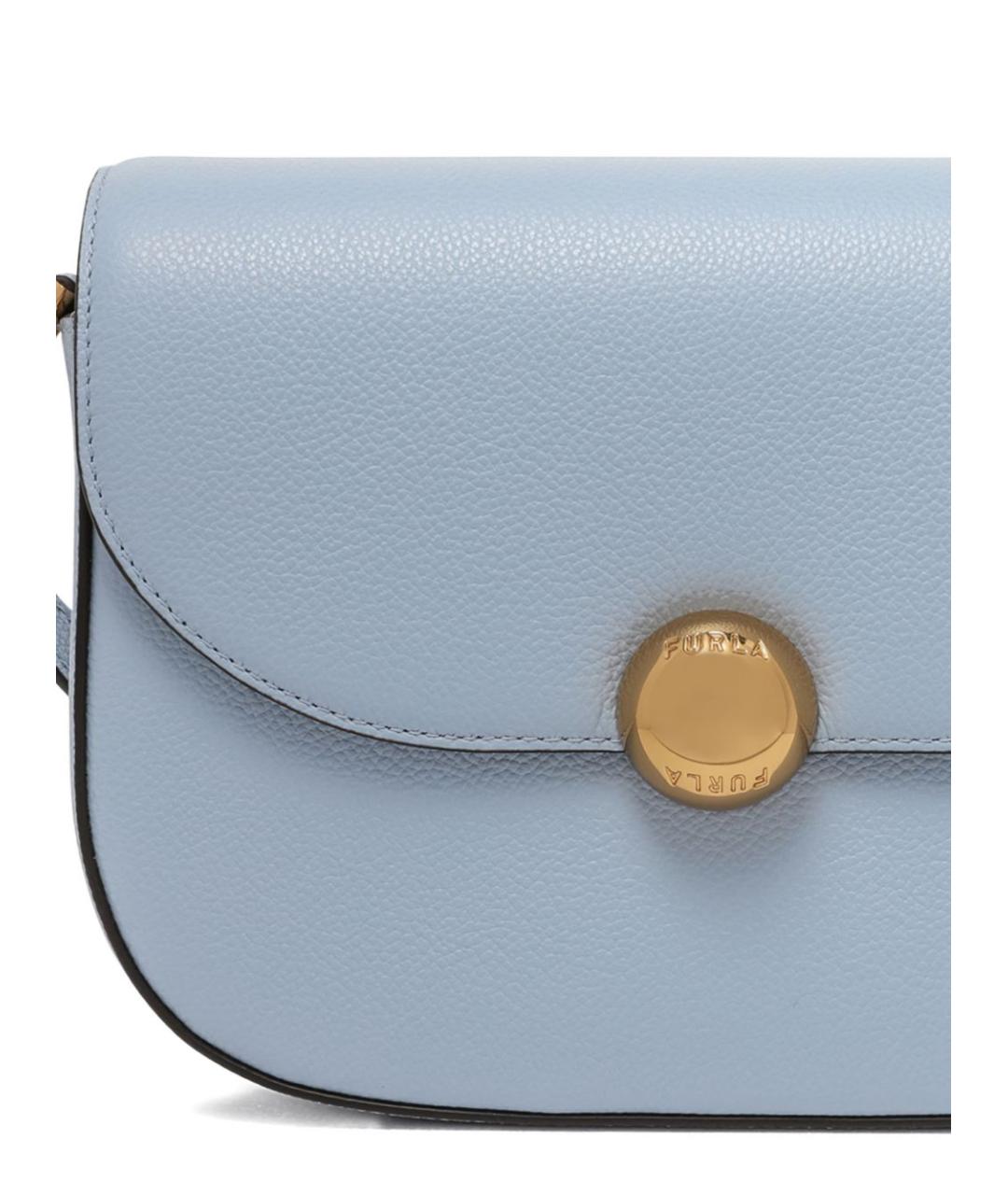 FURLA Голубая кожаная сумка через плечо, фото 2