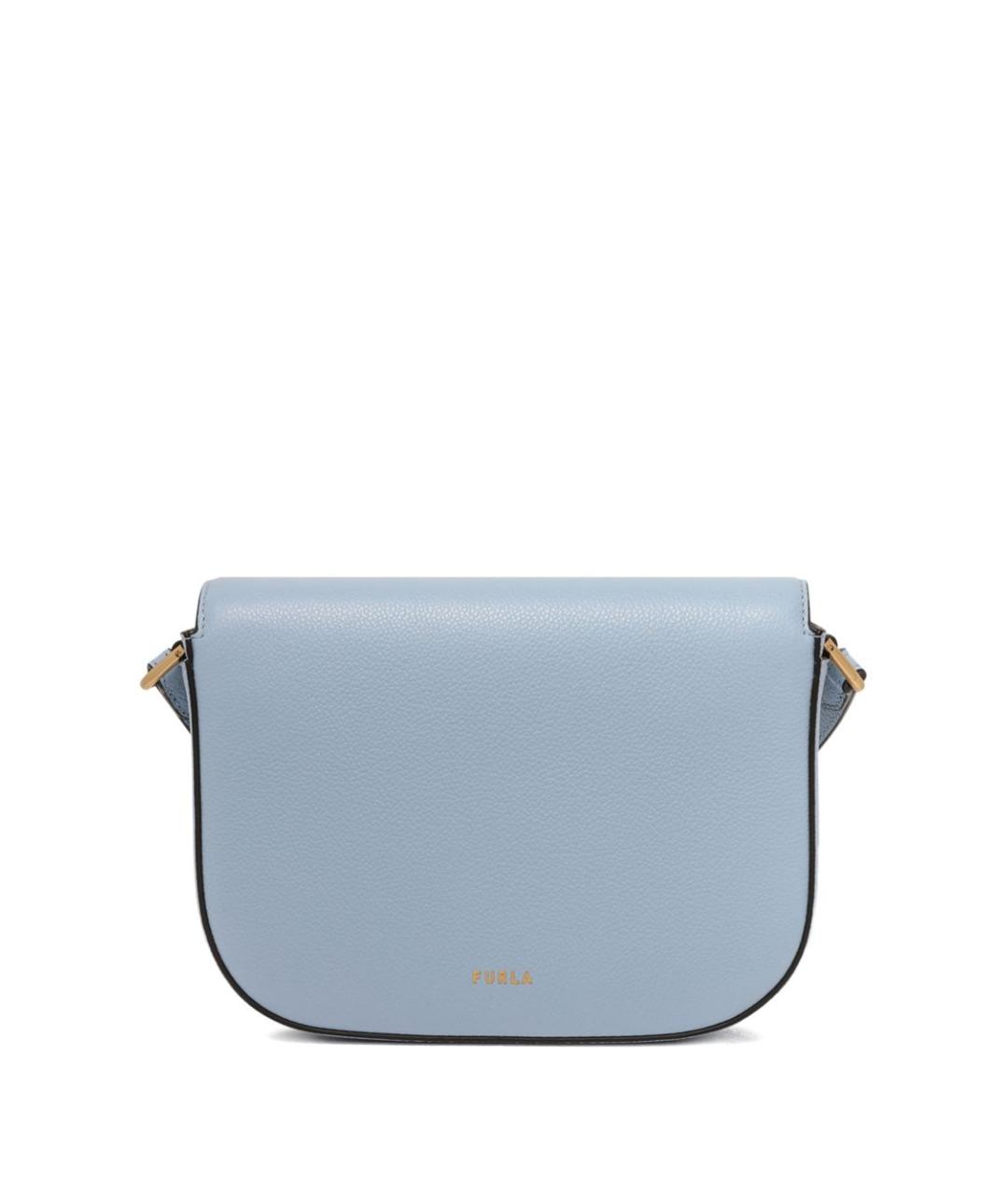 FURLA Голубая кожаная сумка через плечо, фото 3