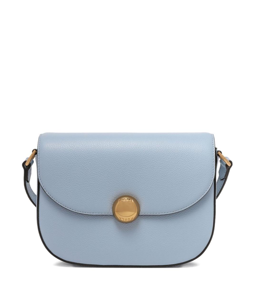 FURLA Голубая кожаная сумка через плечо, фото 1