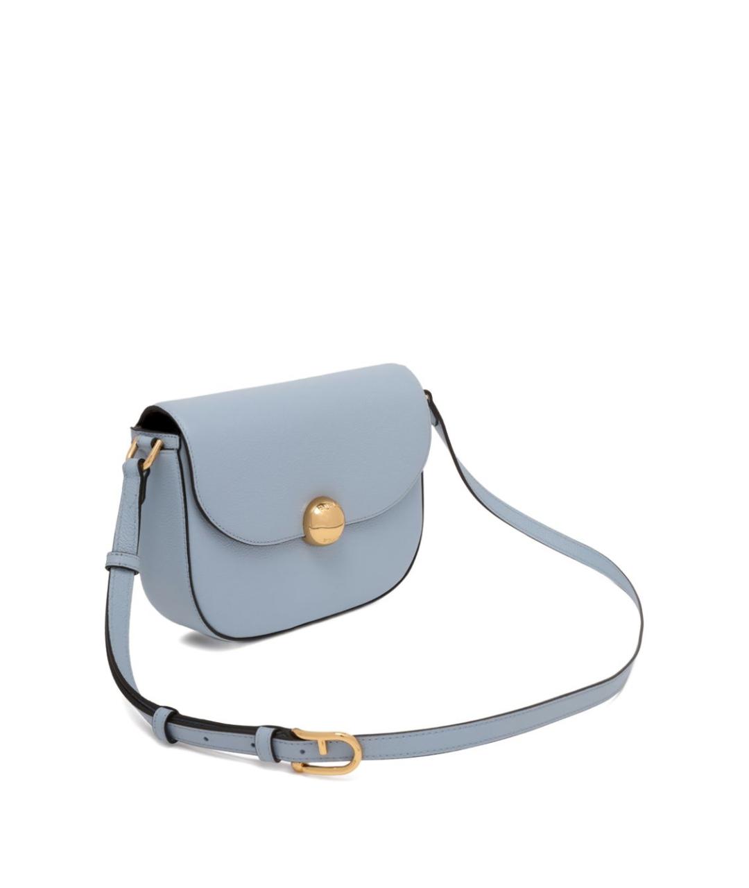 FURLA Голубая кожаная сумка через плечо, фото 4
