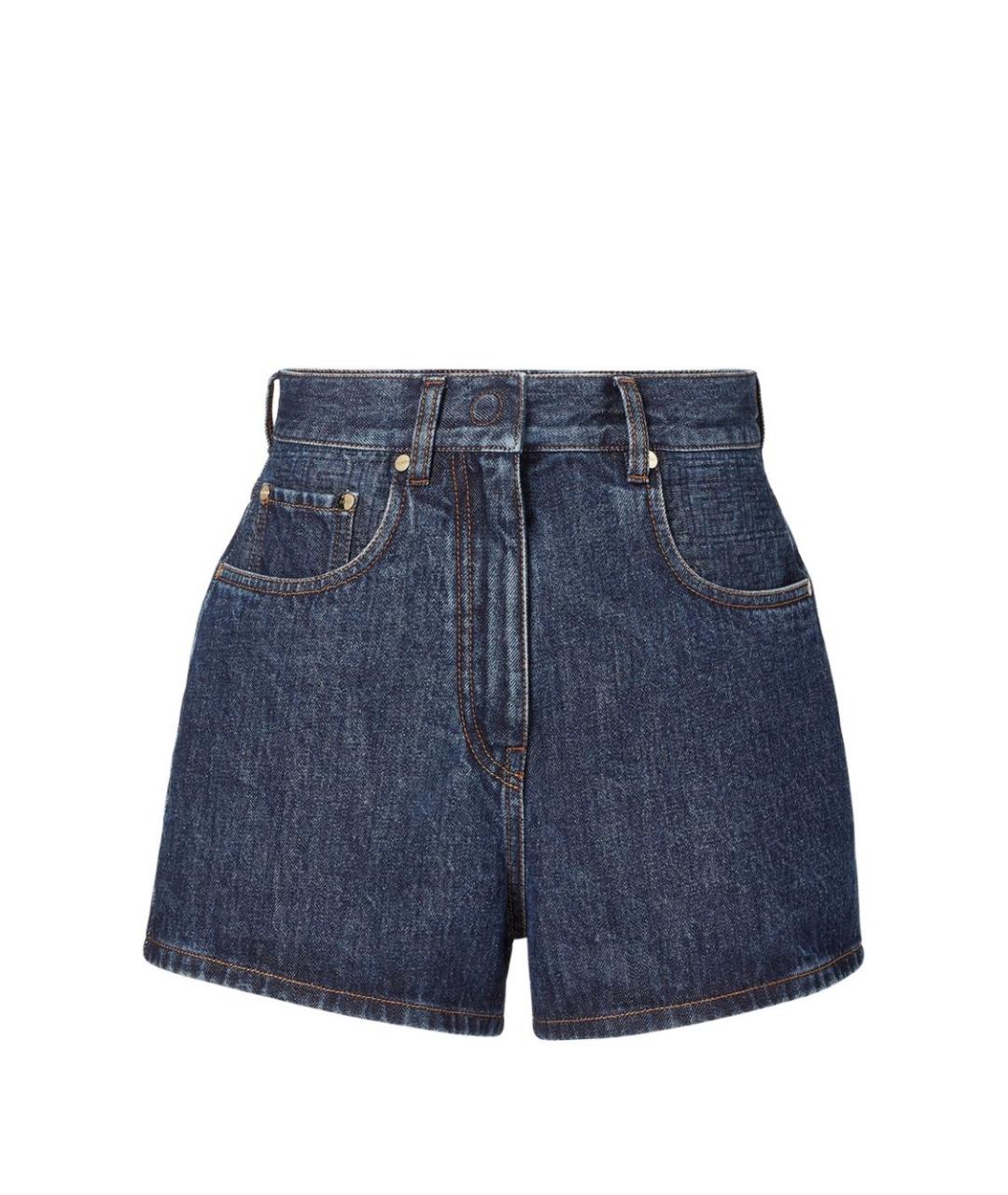 FENDI Синие хлопковые шорты, фото 1