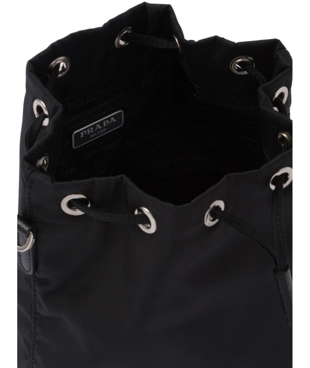 PRADA Черная тканевая сумка с короткими ручками, фото 2