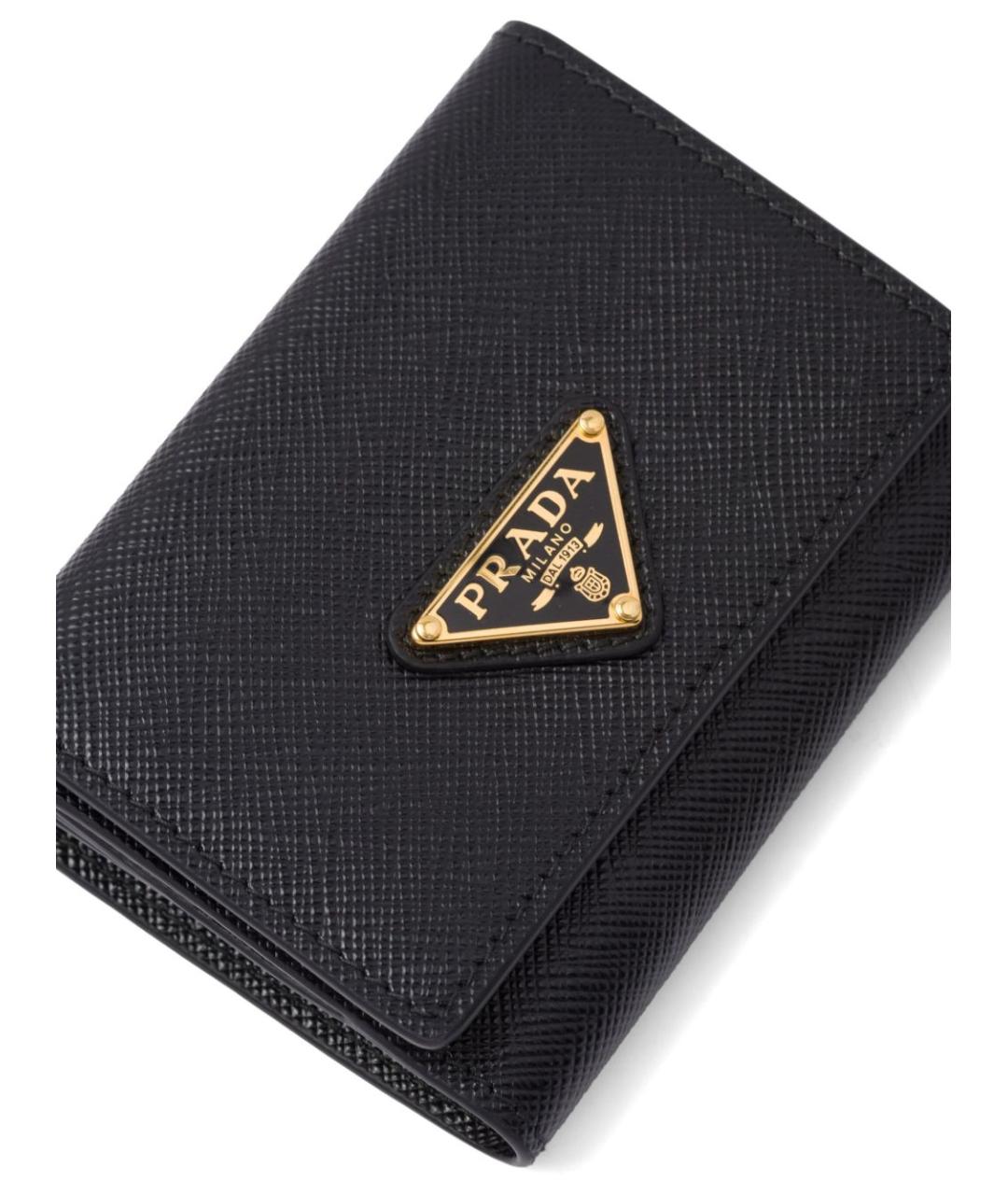 PRADA Черный кожаный кошелек, фото 2