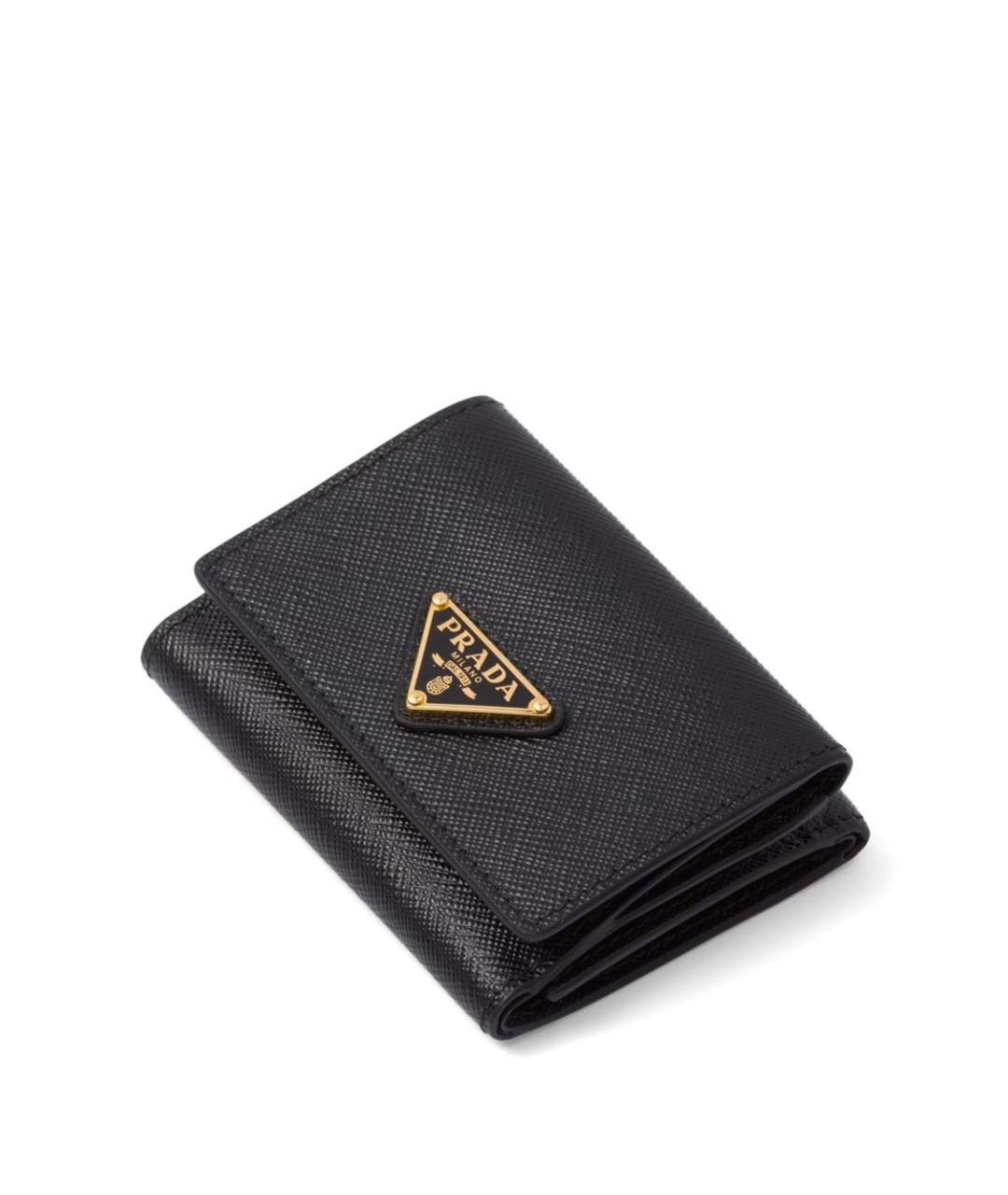 PRADA Черный кожаный кошелек, фото 4