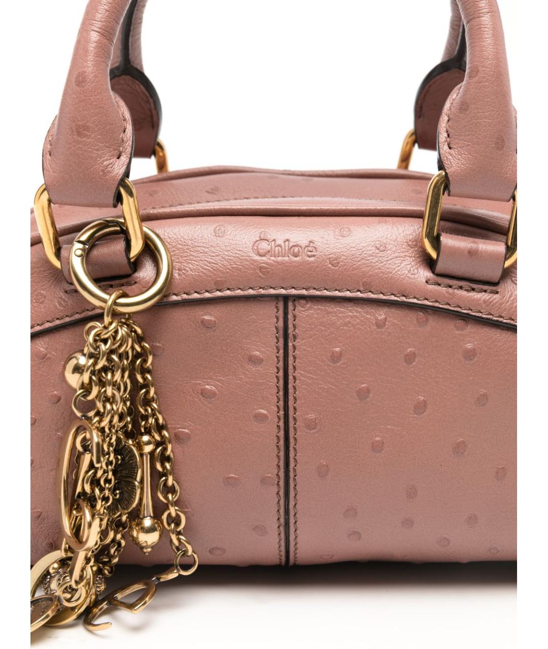CHLOE Розовая кожаная сумка тоут, фото 4