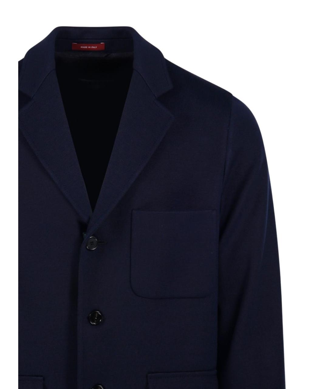GUCCI Темно-синий хлопковый пиджак, фото 2