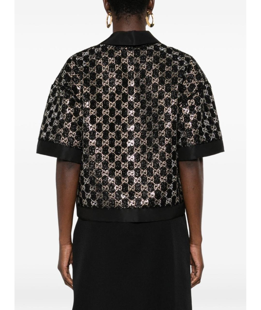 GUCCI Черная вискозная рубашка, фото 5
