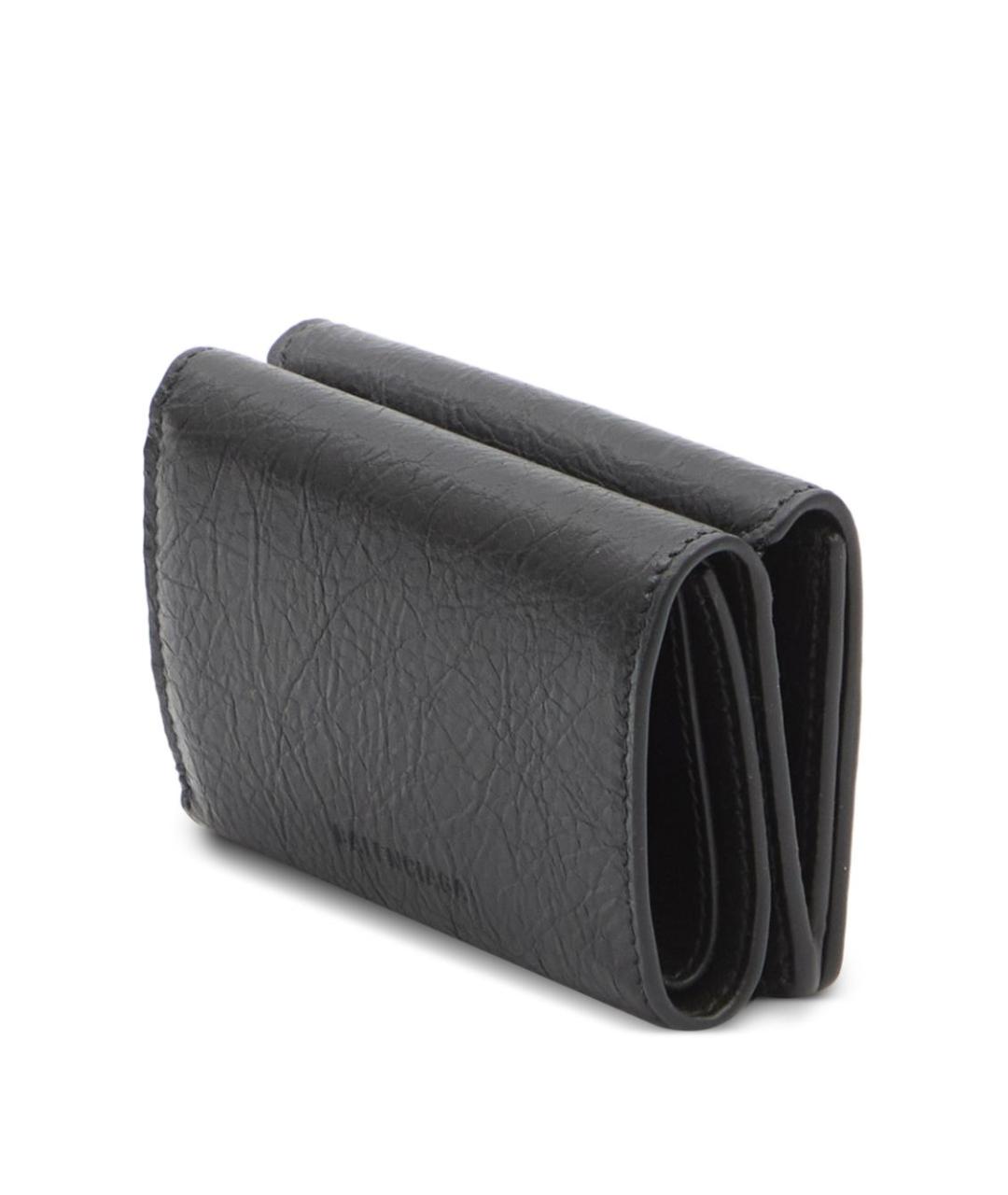 BALENCIAGA Черный кожаный кошелек, фото 2